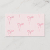 ピンクの蝶結び 波型  壺の中に何個の蝶結びがありますか エンクロージャーカード (裏面)