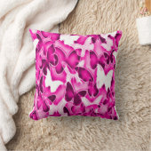 ピンクの蝶輝きの迷彩柄のプラシ天の装飾用クッション クッション (ブランケット)