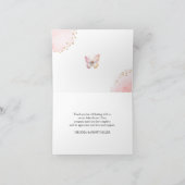ピンクの蝶 サンキューカード (内部)