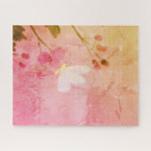 ピンクの蝶 ジグソーパズル (横)