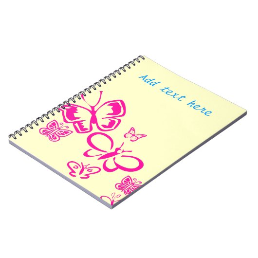 ピンクの蝶 ノートブック (左側)