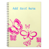 ピンクの蝶 ノートブック (正面)