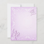 ピンクの蝶 出欠カード (裏面)