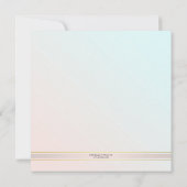 ピンクの蝶 桜のエンゲージメント 招待状 (裏面)