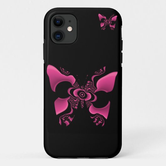 ピンクの蝶 Case-Mate iPhoneケース (裏面)