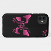 ピンクの蝶 Case-Mate iPhoneケース (裏面(横))