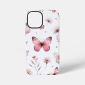 ピンクの蝶 iPhoneケース (裏面)