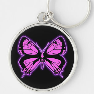 ピンクの蝶Keychain キーホルダー