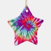 ピンクの螺線形の絞り染めのオーナメント セラミックオーナメント (右)