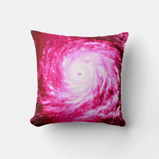 ピンクの螺線形の風車の装飾用クッション クッション (正面)