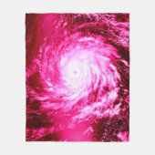 ピンクの螺線形の風車 フリースブランケット (正面)
