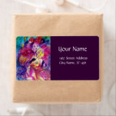 ピンクの衣装の仮装カーニバルミュージシャン ラベル (インサイチュ)