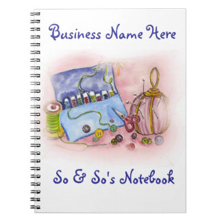 ピンクの裁縫キットのノート ノートブック