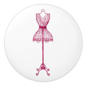 ピンクの裁縫ルームボディドレスドレス型枠セラミックノブ セラミックノブ (正面)