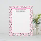 ピンクの裁縫レターヘッド レターヘッド (スタンド正面)