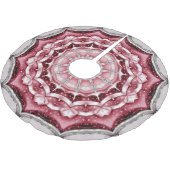 ピンクの装飾クリスマスホリデーツリースカート ブラッシュドポリエステルツリースカート (アングル)