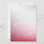 ピンクの装飾クリスマスボール クリスマスパーティー招待 招待状 (裏面)