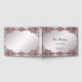 ピンクの装飾ゲストブック ゲストブック (全面)