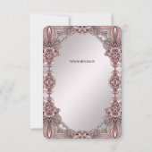 ピンクの装飾サンキューカード サンキューカード (裏面)