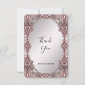 ピンクの装飾サンキューカード サンキューカード (正面)