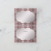 ピンクの装飾サンキューカード サンキューカード (内部)