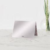 ピンクの装飾サンキューカード サンキューカード (裏面)