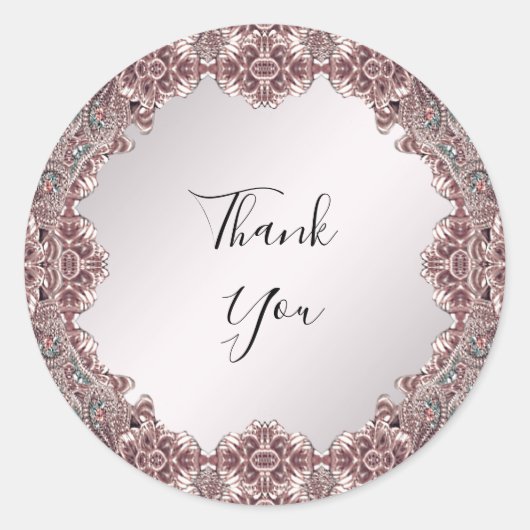 ピンクの装飾シール ラウンドシール (正面)