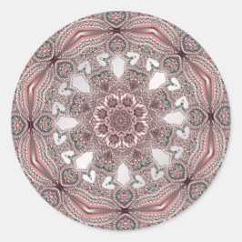 ピンクの装飾シール ラウンドシール
