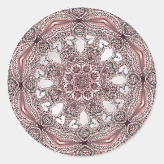 ピンクの装飾シール ラウンドシール (正面)