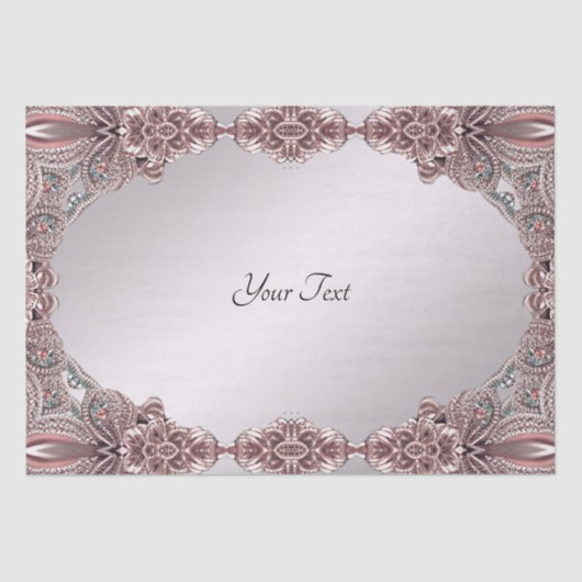 ピンクの装飾ティッシュペーパー 薄葉紙 (正面)