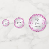 ピンクの装飾テーブル紙吹雪 コンフェッティ (裏面)