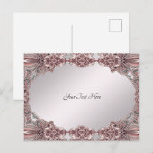 ピンクの装飾ポストカード ポストカード (正面/裏面)