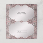 ピンクの装飾座席表 プレイスカード (外部開封)