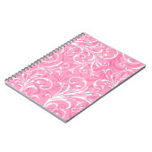 ピンクの装飾用スパイラルノート ノートブック (左側)