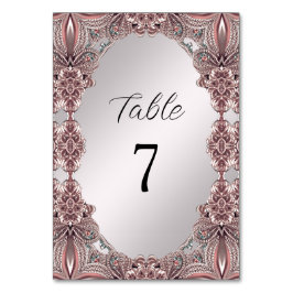 ピンクの装飾用テーブル番号 テーブルナンバー