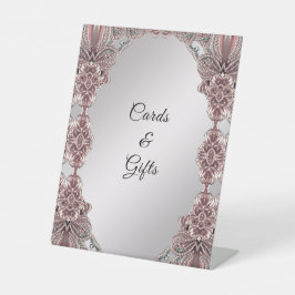 ピンクの装飾用卓上シンボルや象徴 台座サイン