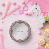 ピンクの装飾用紙ボウル ペーパーボウル (パーティー)