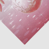 ピンクの装飾的なクリスマスボールホリデー 薄葉紙 (詳細)