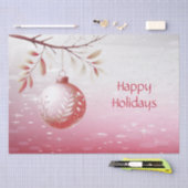 ピンクの装飾的なクリスマスボールホリデー 薄葉紙 (クラフト)