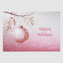 ピンクの装飾的なクリスマスボールホリデー 薄葉紙