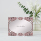 ピンクの装飾的なポストカード ポストカード (スタンド正面)