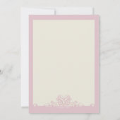 ピンクの装飾的な宗教的な招待状 招待状 (裏面)