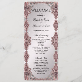 ピンクの装飾結婚式 プログラム