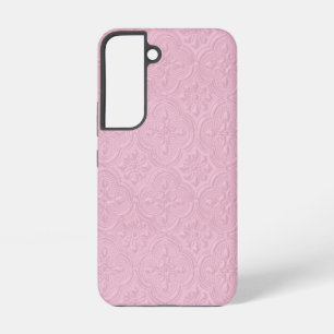 ピンクの装飾花柄 SAMSUNG GALAXY S22ケース