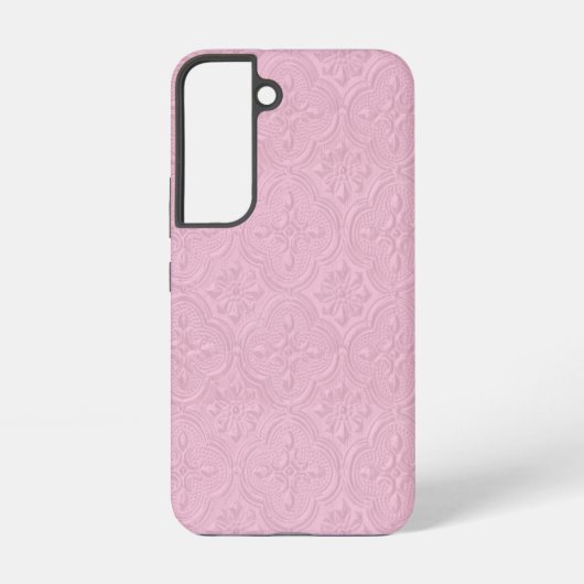ピンクの装飾花柄 SAMSUNG GALAXYケース (裏面)