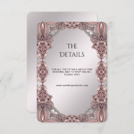 ピンクの装飾詳細エンクロージャカード エンクロージャーカード