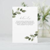 ピンクの裏地が付いたほのかな花の小枝の詳細 エンクロージャーカード (スタンド正面)