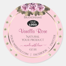 ピンクの製品パッケージラベルバラダイヤモンドのロゴ