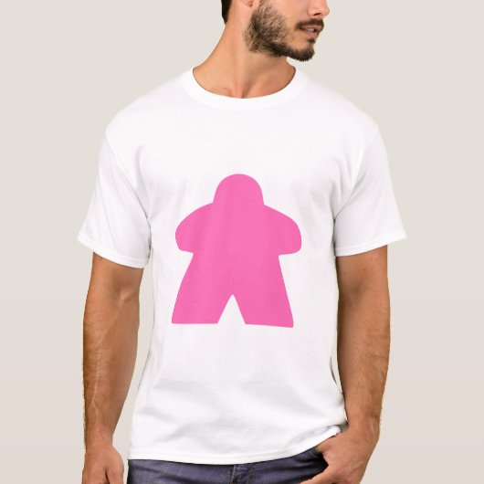 ピンクの複数のボードゲームピース Tシャツ (正面)