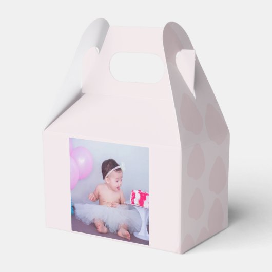 ピンクの西女性のカーボーイロデオの誕生日 フェイバーボックス (裏面サイド)